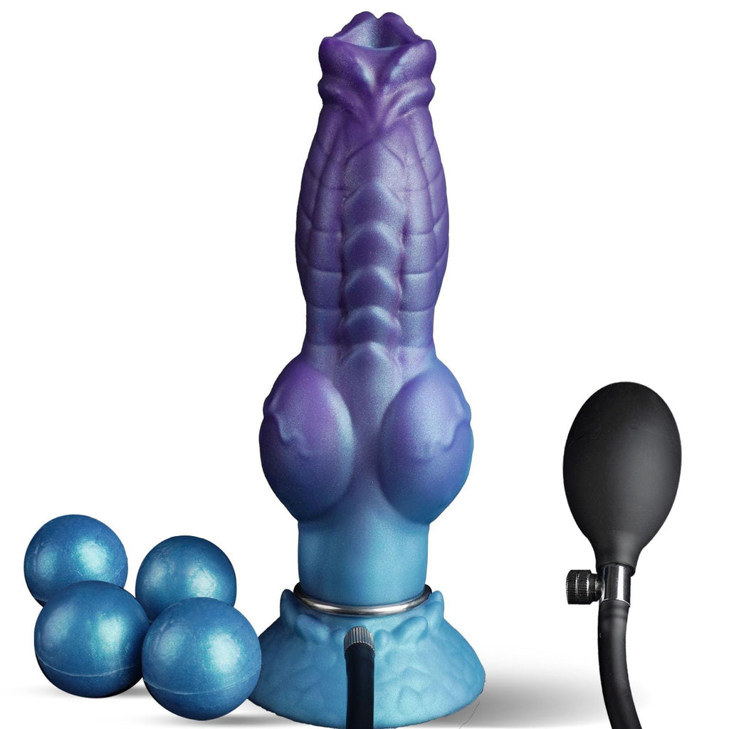 Monster dildo with fluid-simulating design and squeeze technology – Raunchy Toyz