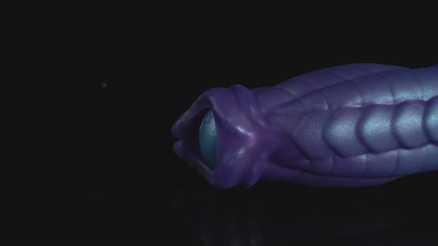 Monster dildo with fluid-simulating design and squeeze technology – Raunchy Toyz